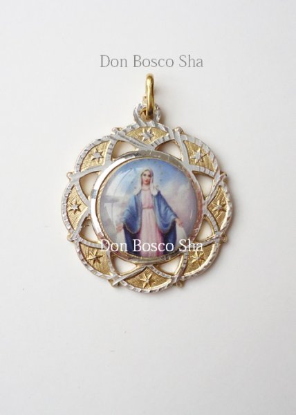 画像2: メダイ 無原罪の聖母 カラー+金 (2)