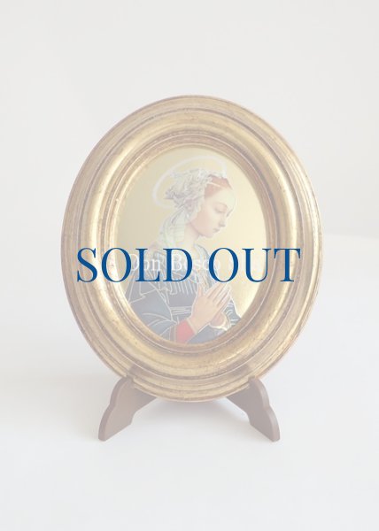 画像2: 板絵 卓上壁掛両用 楕円　リッピのマドンナ　 (2)