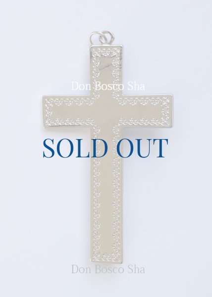 画像2: 壁掛十字架　金属ブルー飾り縁 (2)