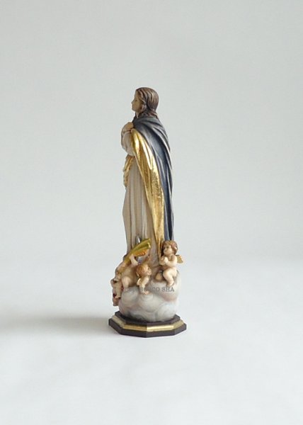 画像4: 木彫り　被昇天の聖母像（無原罪の御宿り）カラー 17.5cm　 (4)