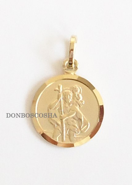 画像2: メダイ 18金　聖クリストファー　14mm【返品不可商品】 (2)
