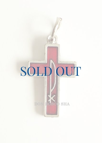 画像2: ミニ十字架　赤　裏面蛍光 (2)