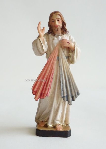画像1: 木彫り　いつくしみのイエス像　カラー 約6.5cm  (1)