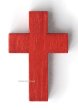 画像1: ミニ十字架　木製　赤 (1)