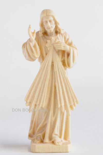 画像1: 木彫り　いつくしみのイエス像　白木 約7cm　NB (1)