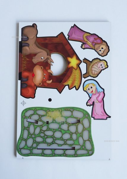 画像2: クリスマス　組み立て式板絵プレゼピオ（P350）　 (2)