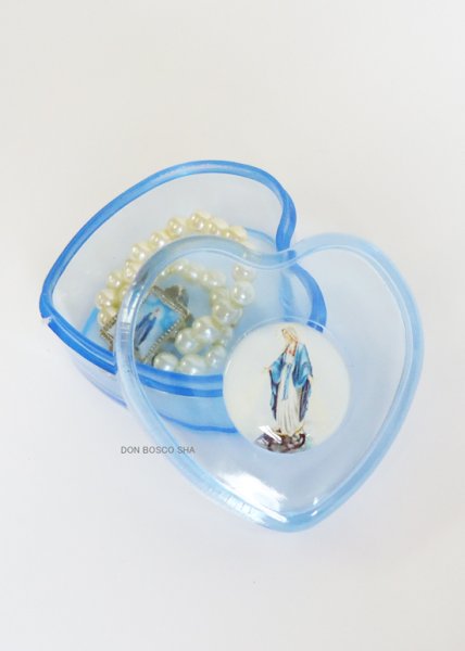 画像3: 小物入れ　無原罪のマリア　ハート　ブルー (3)