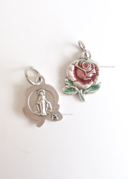 画像2: メダイ バラ型　無原罪の聖母　赤　 (2)