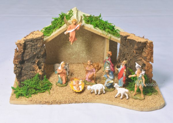 presepe プレゼピオ Complete Nativity Scene Cm 30 (11,81 Inches) Composed of 18