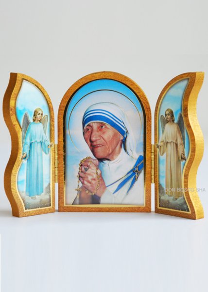 画像1: 卓上置物 3面板絵　マザー・テレサ (1)