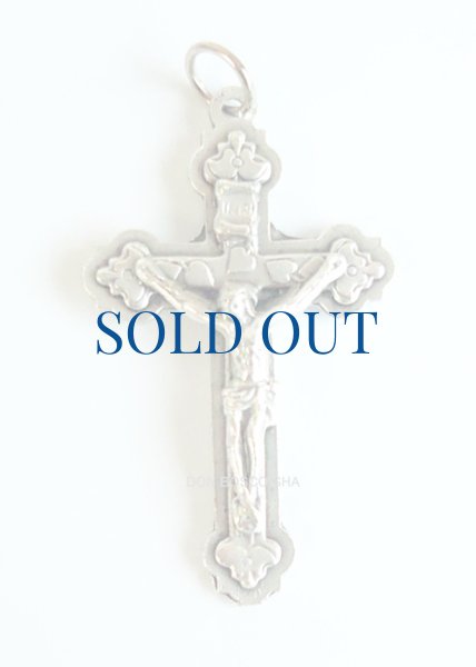 画像1: ミニ十字架　装飾　銀色 E40 (1)