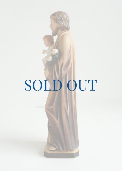 画像6: 木彫り　聖ヨセフと幼子イエス像　カラー 約12cm (6)