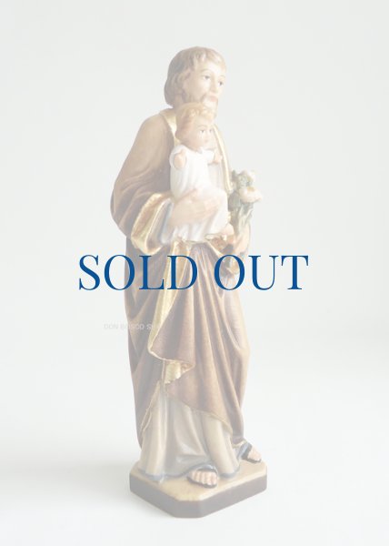 画像3: 木彫り　聖ヨセフと幼子イエス像　カラー 約12cm (3)