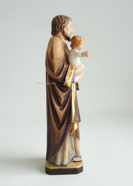 画像4: 木彫り　聖ヨセフと幼子イエス像　カラー 約12cm (4)