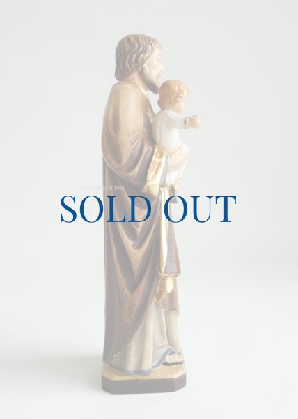 画像4: 木彫り　聖ヨセフと幼子イエス像　カラー 約12cm (4)