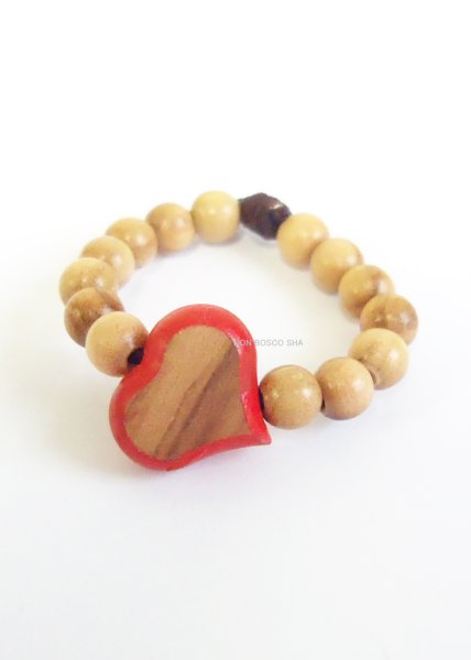 画像2: ★★50％OFF★ ★　指輪 オリーブ木製　ハート（みこころ） (2)