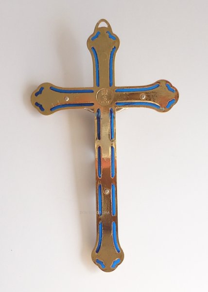 画像3: 壁掛け十字架　装飾　金色地　紫 13cm (3)