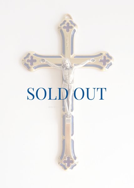 画像2: 壁掛け十字架　装飾　金色地　紫 13cm (2)