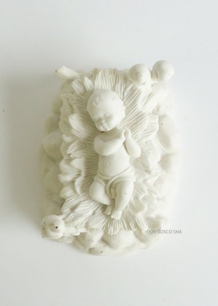 画像2: ★20%OFF★　プラストマーブル製　幼子と小鳥　白 (2)