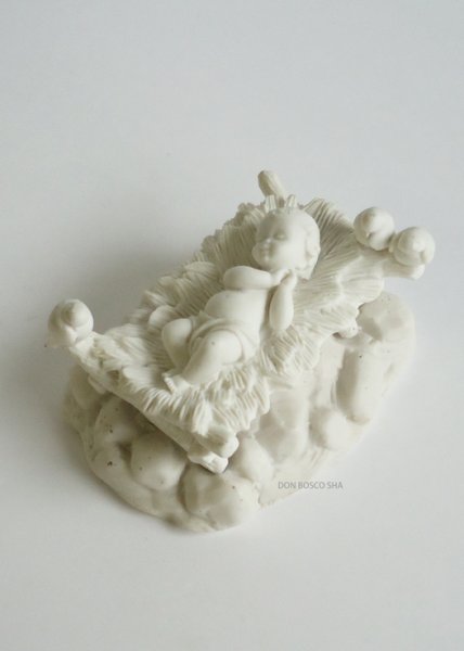 画像3: ★20%OFF★　プラストマーブル製　幼子と小鳥　白 (3)