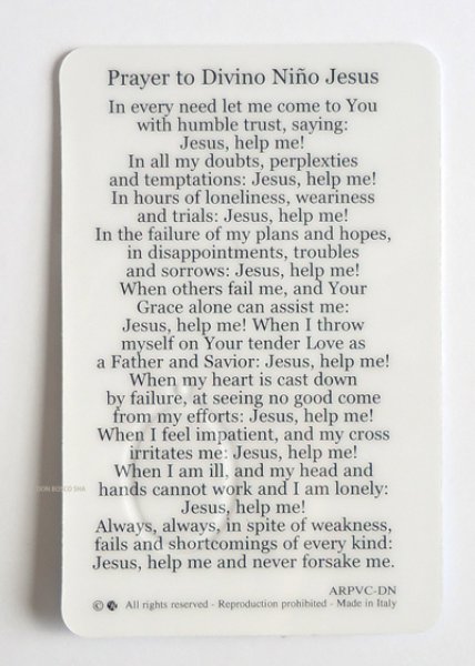 画像2: シールメダイ付ラミカード　サント・ニーニョ　NB (2)