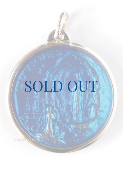 画像2: 両面メダイ　薔薇の花とベルナデッタとルルドのマリア　NB ※在庫僅少 (2)