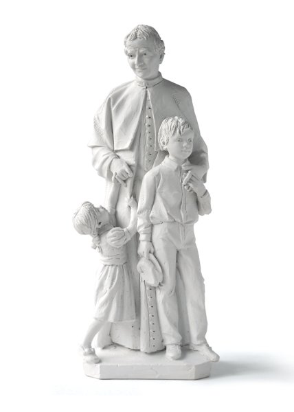 画像1: DEMETZ社製　ドン・ボスコと子供たち像　40cm 白 (1)