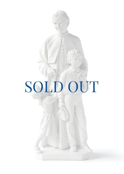 画像1: DEMETZ社製　ドン・ボスコと子供たち像　40cm 白 (1)