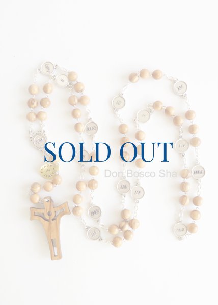 画像2: チャプレット　十字架の道行　木製オリーブ8mm珠 (2)