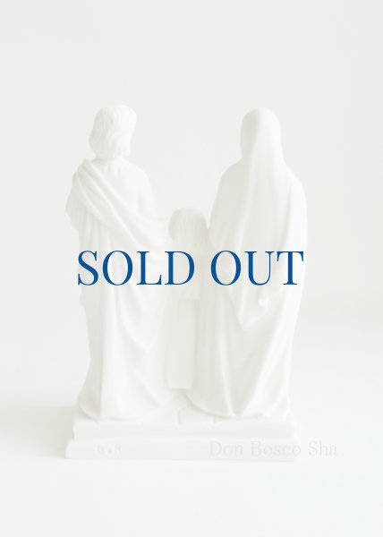 画像4: プラストマーブル製　聖家族像　12cm 白　※在庫僅少 (4)