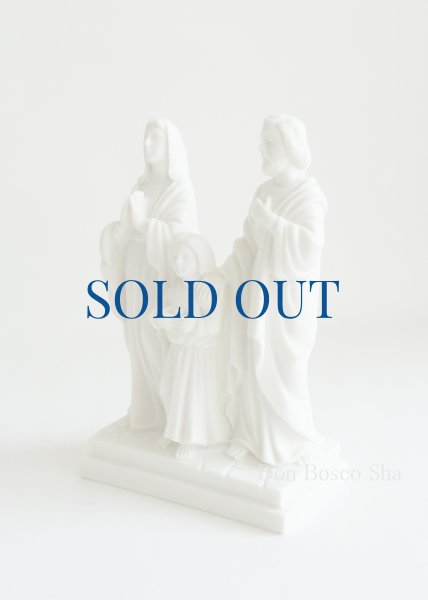 画像3: プラストマーブル製　聖家族像　12cm 白　※在庫僅少 (3)