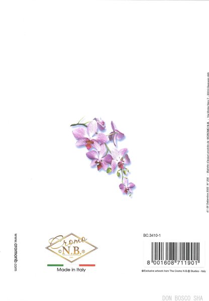 画像2: 二つ折りカード　誕生日　花 デンドロビウム (2)