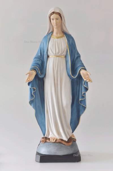 画像1: 無原罪の聖母像　60cm カラー（PA602） (1)
