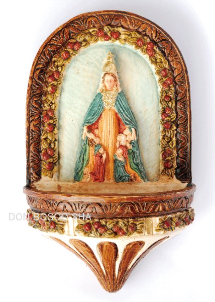 画像1: 壁掛聖水入れ　モンテベリコの聖母 (1)