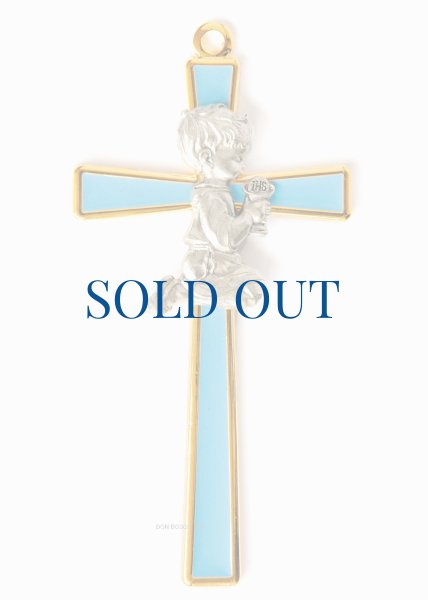 画像2: 壁掛十字架　初聖体 男の子  ブルー (2)