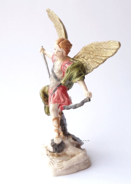 画像2: 樹脂製　聖ミカエル　カラー 約10cm　 (2)
