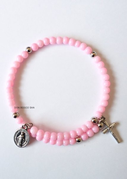 画像2: ブレスレット　ロザリオ一環巻タイプ　ピンク (2)
