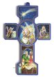 画像1: クリスマス聖品　壁掛板絵十字架 ご降誕（125-12） (1)