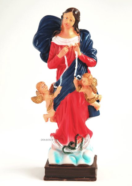 樹脂製 結び目を解く聖母マリア像 カラー 約15cm - ドン・ボスコ社