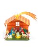 画像1: クリスマス聖品　紙製 馬小屋組み立てタイプ　蛍光幼子付き P25 (1)
