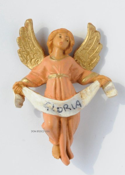 画像1: イタリア製 プレゼピオ 6.5cm用　GLORIA天使 ピンク (1)