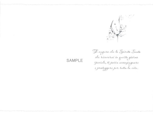 画像2: イタリア製二つ折りカード　堅信 21.0364-1GA (2)