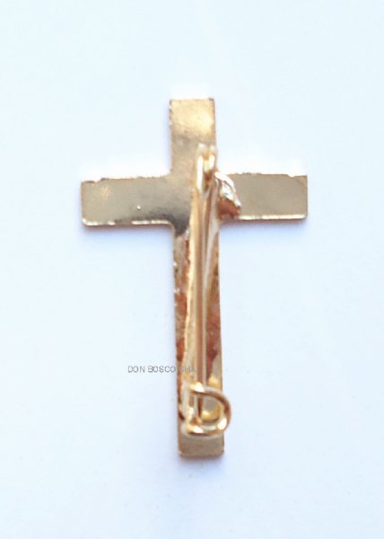 画像2: ピンバッジ　十字架　金色 (2)