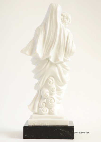 画像3: 聖母子像（大理石台座）約22cm 白 (3)