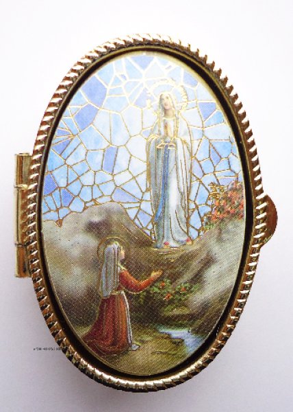 画像1: 小物入れ　ルルドのマリアと聖ベルナデッタ　小 (1)