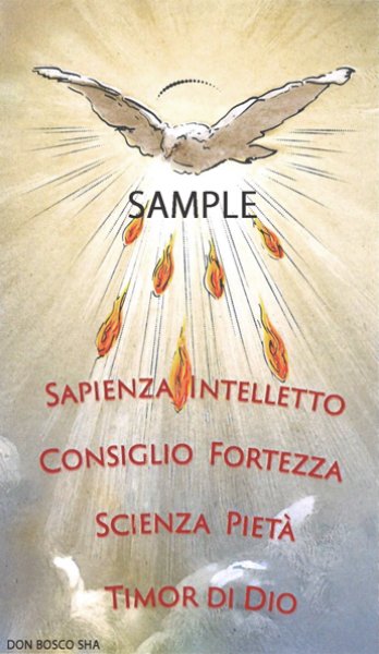 画像1: イタリア製　ご絵　聖霊降臨・堅信記念（35）(※5枚セット) (1)