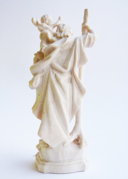 画像4: 木彫り　クリストファー　白木　※店頭在庫1点のみ (4)