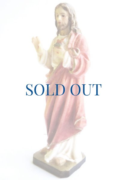 画像2: 木彫り　み心のイエス像　カラー 6.5cm ※在庫僅少 (2)