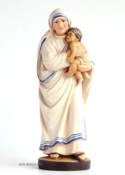 画像1: 木彫り　マザー・テレサ像　15cm　カラー　NB (1)