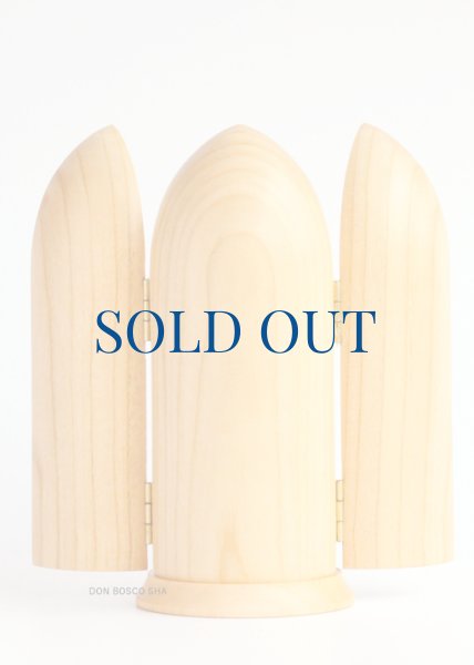 画像3: 木彫り 観音開き　ルルドの聖母像　カラー (3)